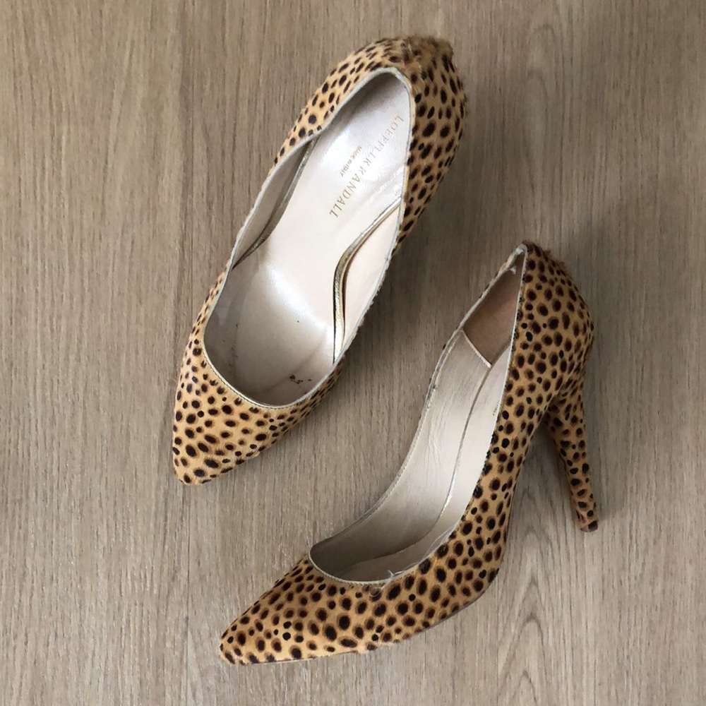 Cheetah almond toe pumps